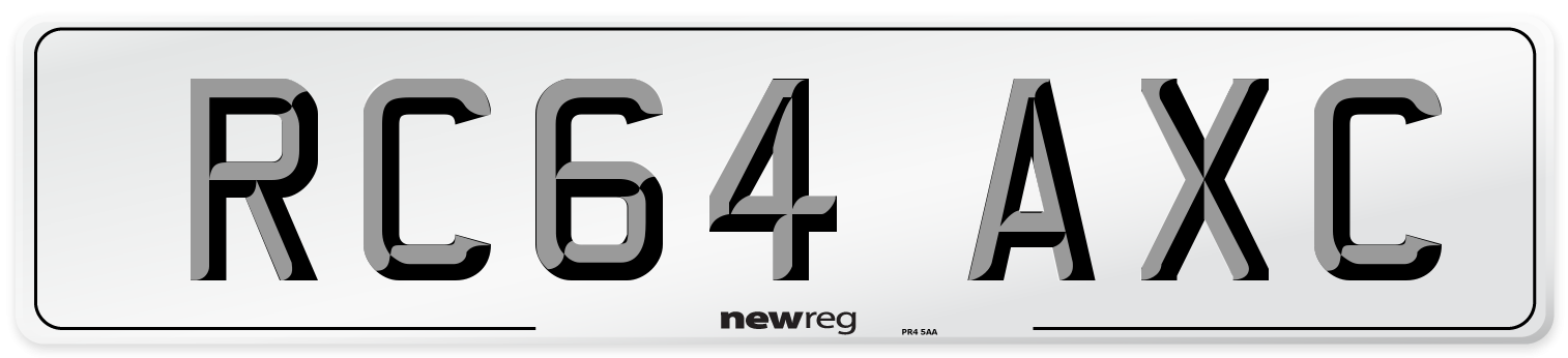 RC64 AXC Number Plate from New Reg